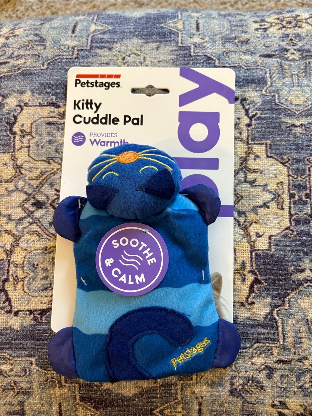 Kitty Cuddle Pal Plush Cat Toy - Blue